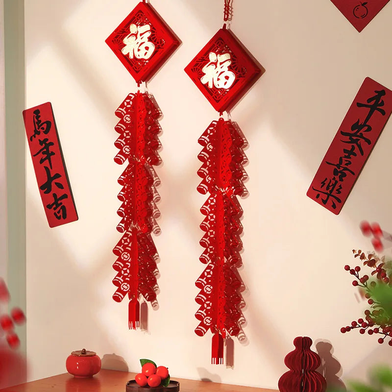 Chinese New Year Firecracker Pendant – Spring Festival Décor Holiday Decoration Pendant Babs