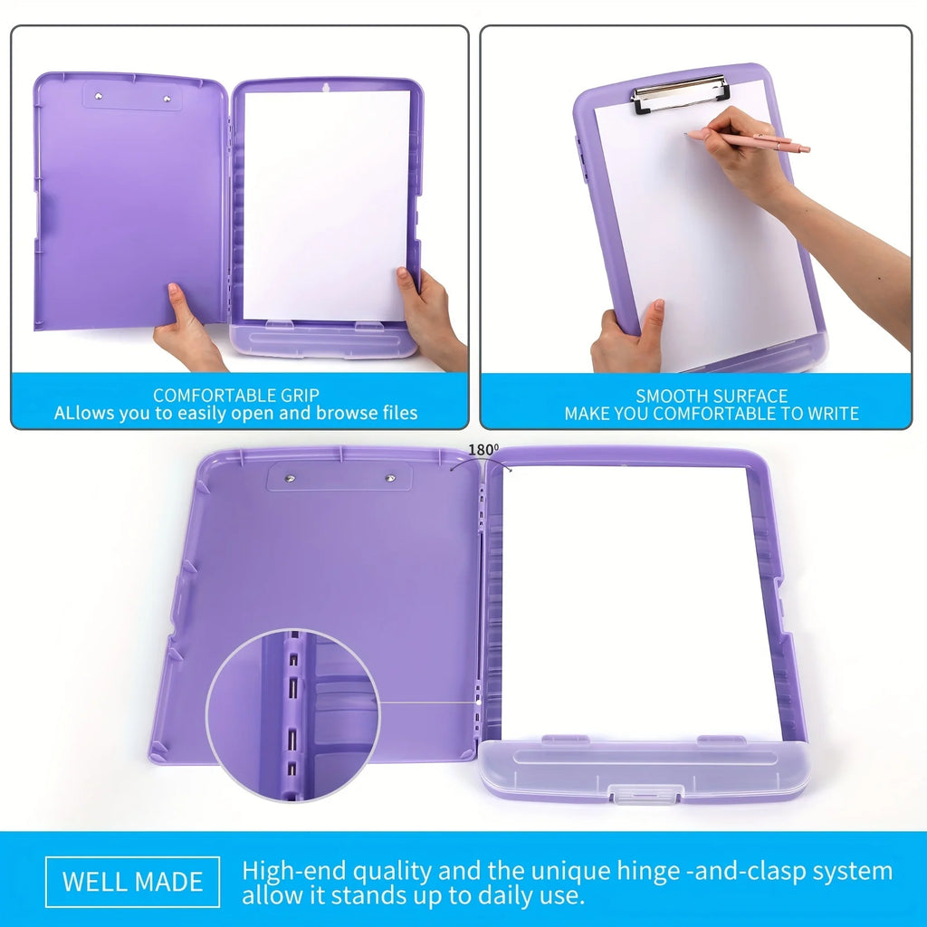 Foldable Clipboard 9.5x13" Rugged Portable Writing Board | Multi-Color Foldable Clipboard Babs