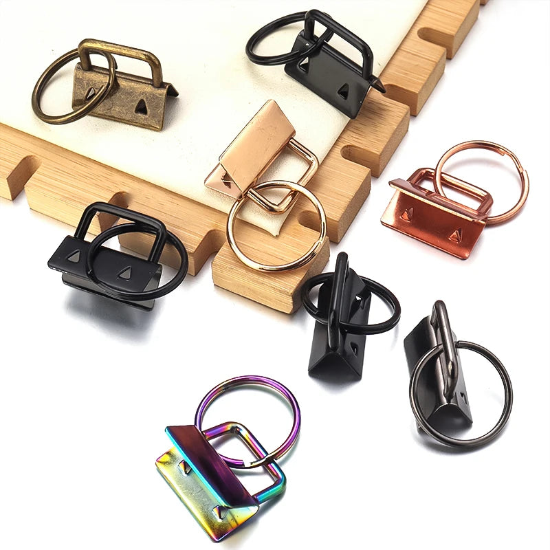 10pcs Metal Belt Clip Key Fob Foldover Connector DIY Hardware DIY Craft Hardware Babs