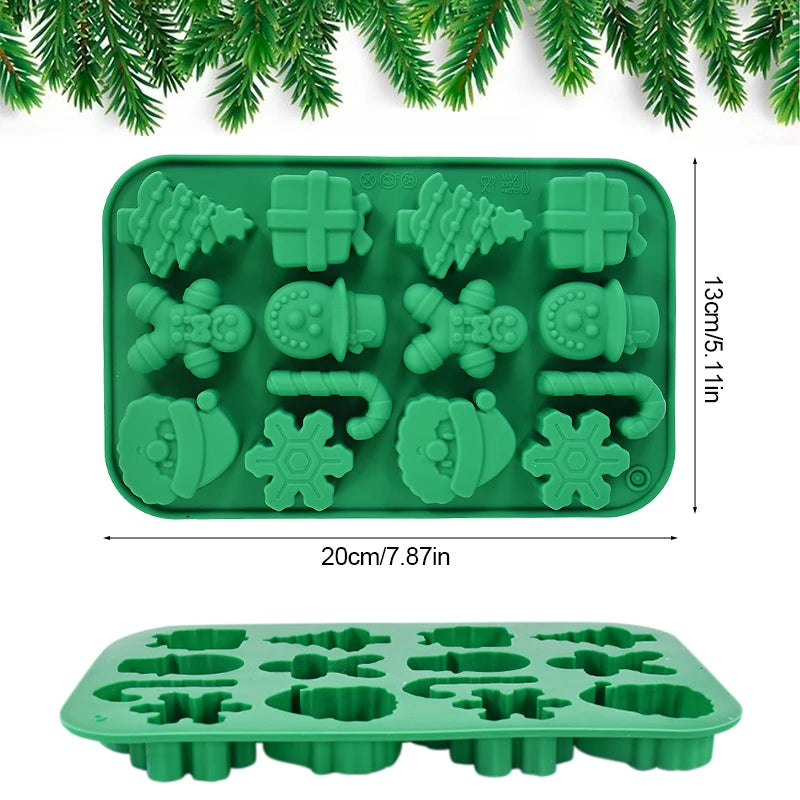 Christmas Silicone Molds – Gingerbread, Snowflake & Xmas Tree Silicone Baking Molds Babs