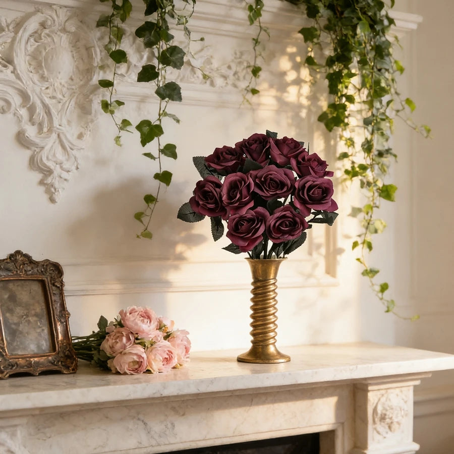 Silk Rose Artificial Flower Bouquet – Wedding & Home Decor Artificial Silk Flowers Babs
