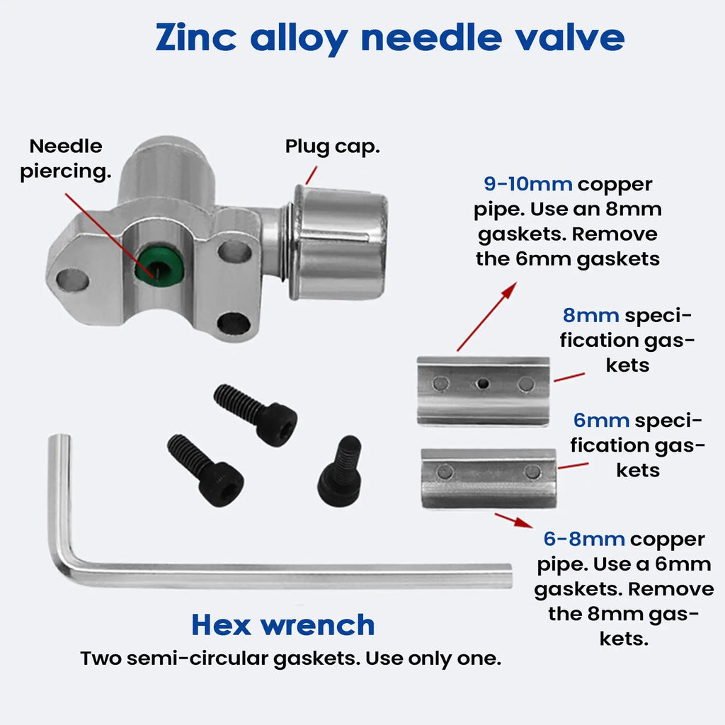 BPV-31 Piercing Valve Kit for 6–10mm Copper Tubes | HVAC Piercing Valve Kit Babs
