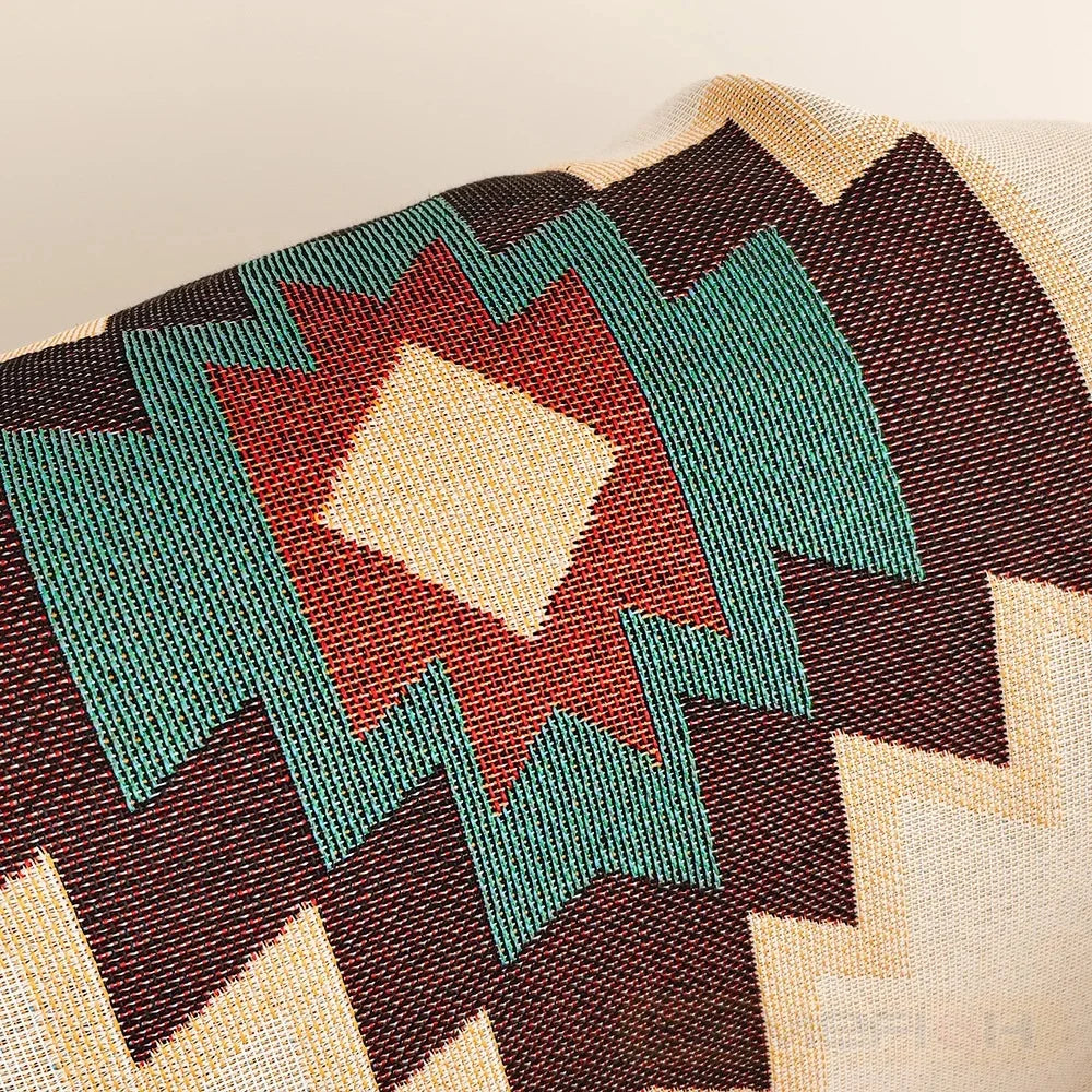 Aztec Boho Throw Blanket with Fringe – Southwestern Geometric Boho Throw Blanket Babs