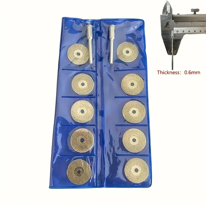 12pcs Mini Diamond Cutting Discs – Rotary Grinding Saw Blades Cutting Disc Set Babs