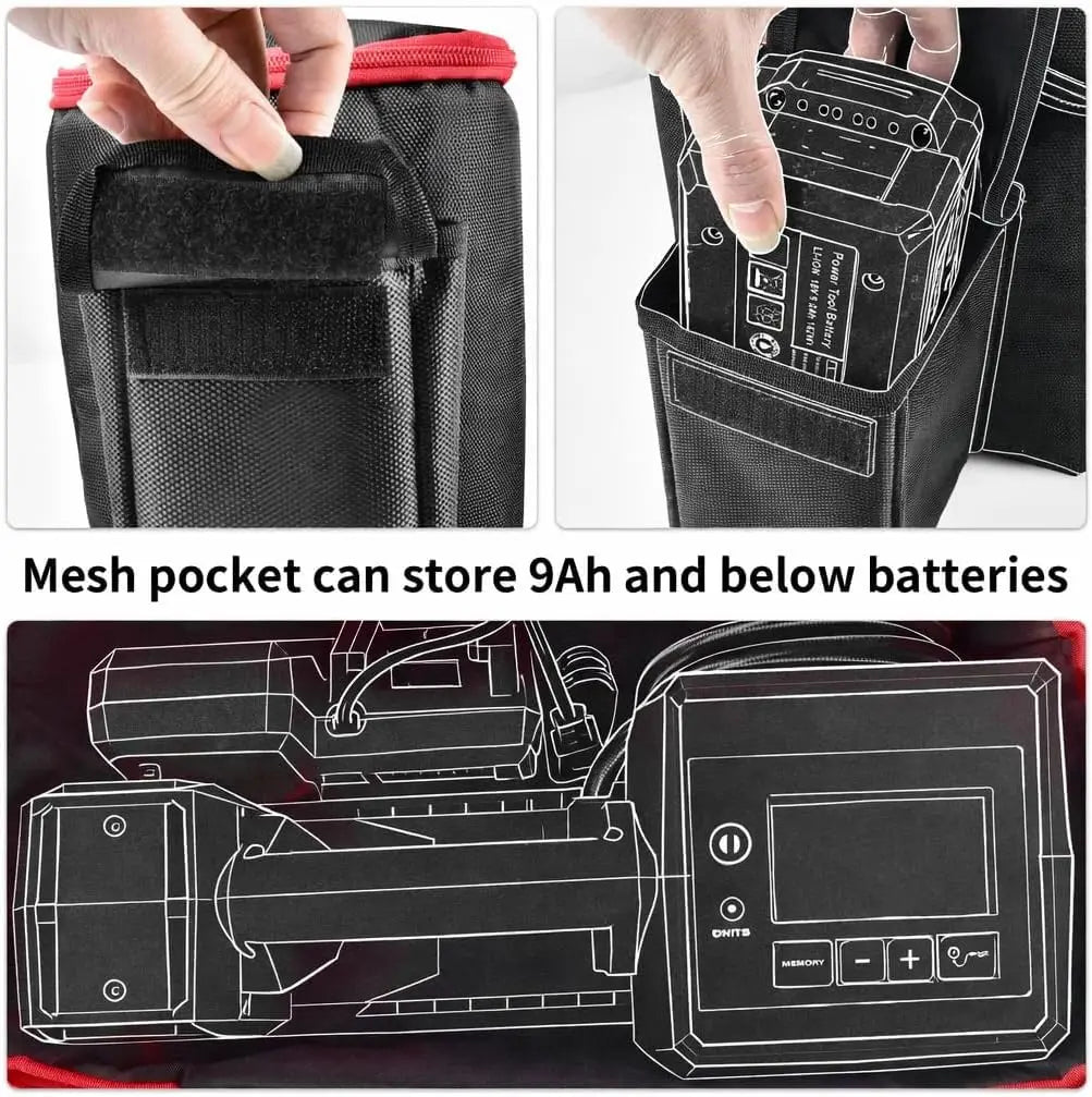 Milwaukee M18 Inflator Carrying Bag | Oxford Tool Storage Case Tool Carrying Bag Babs