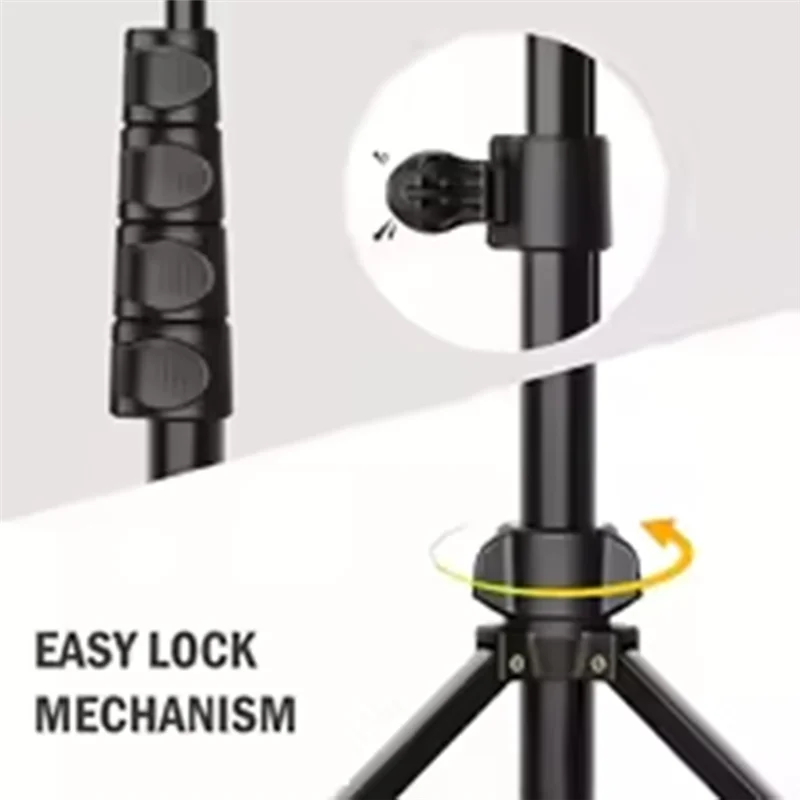 160cm Phone Tripod with Bluetooth Remote & Phone Holder Phone Tripod Stand Babs Black