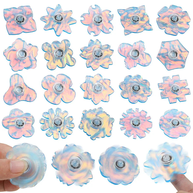 Snowflake Fingertip Gyroscope Set – Kids Holiday Party Favors Spinning Top Toy Babs