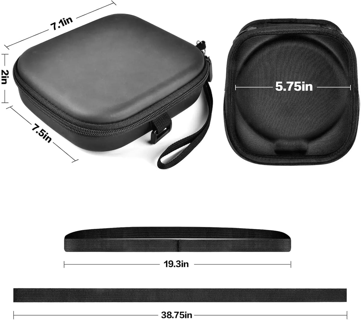 Portable CD Player Case with Belt & Waist Strap | Travel Bag CD Player Carry Case Babs