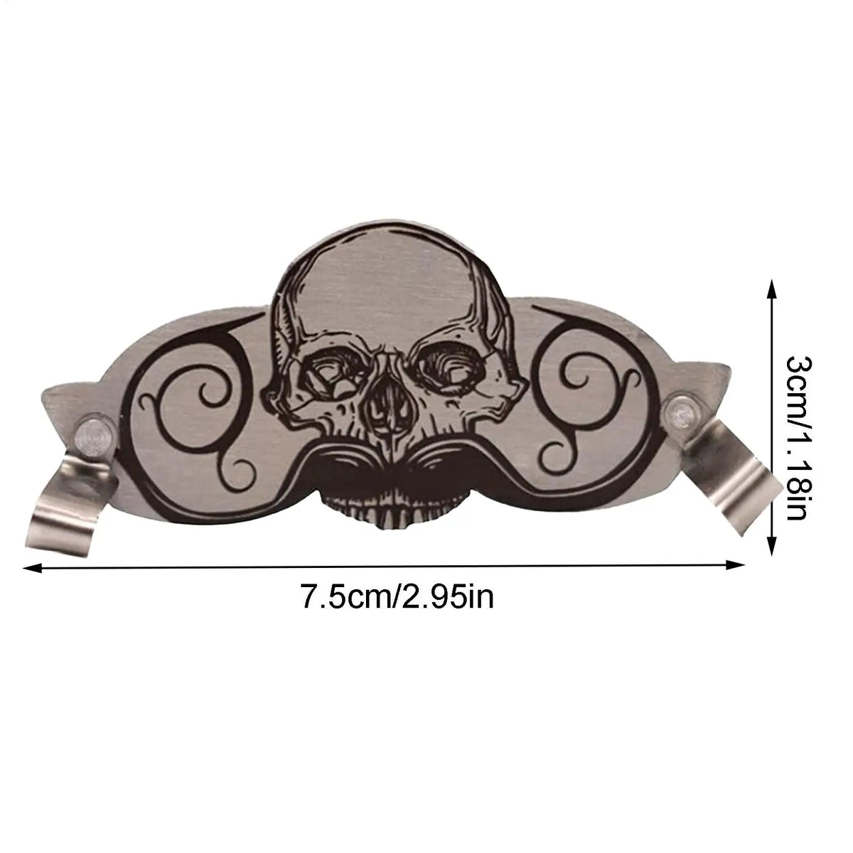 Mustache Guard for Drinking – Skull Design Stainless Steel Mustache Drinking Guard Babs