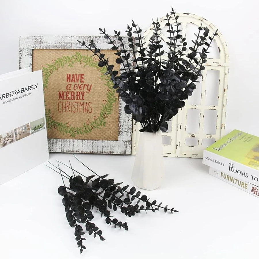 20/40PCS Artificial Eucalyptus Leaves Faux Greenery Decor Stems Artificial Greenery Stems Babs