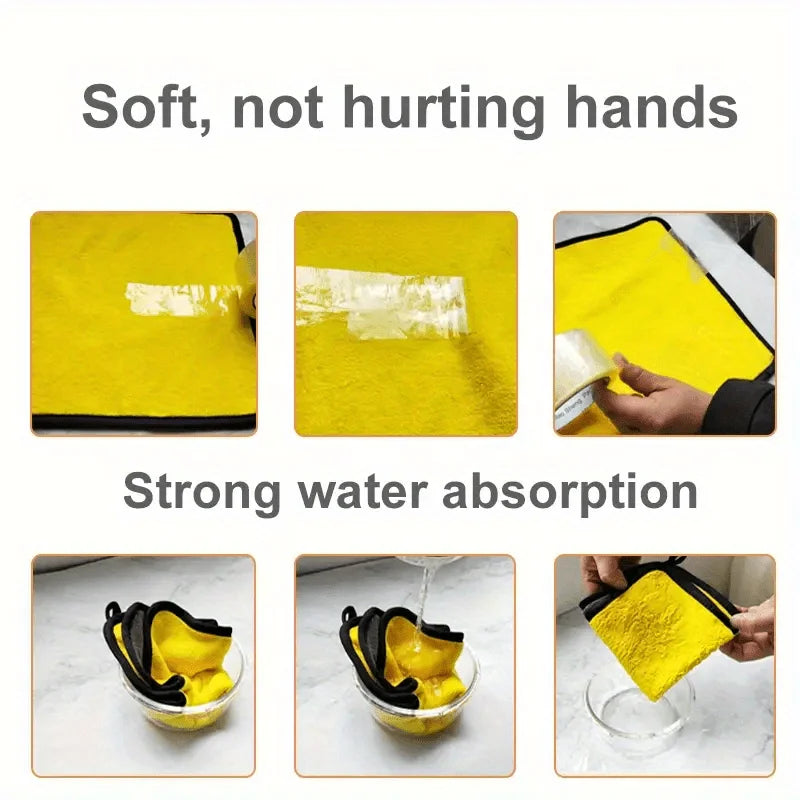 10PCS Thick Microfiber Car Wash Cloths – Double-Sided Towels Car Wash Microfiber Cloth Babs