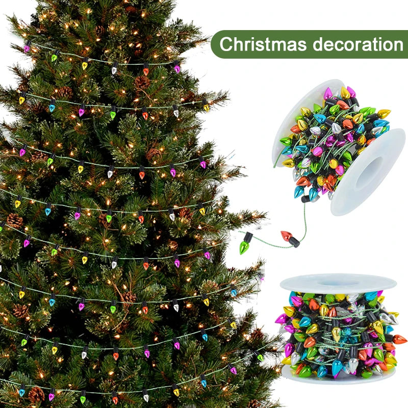 5M Colorful Bulb String Garland – Christmas & Holiday Decor Holiday String Garland Babs