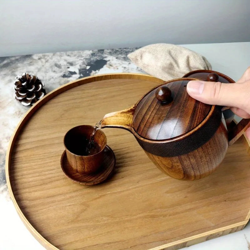 Solid Wood Duck Beak Purple Clay Teapot with Filter & Lid Purple Clay Teapot Babs