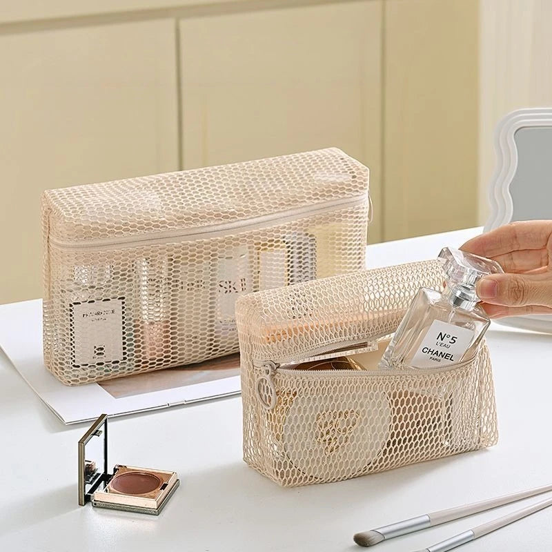 3D Grid Mesh Travel Organizer Pouch – Transparent Storage Bag Travel Organizer Pouch Babs