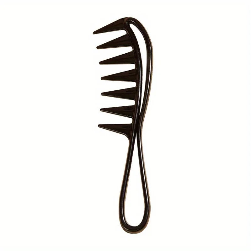 Retro Men's Hair Comb – Hollow 3D Handle for Styling & Massage Men's Hair Comb Babs black