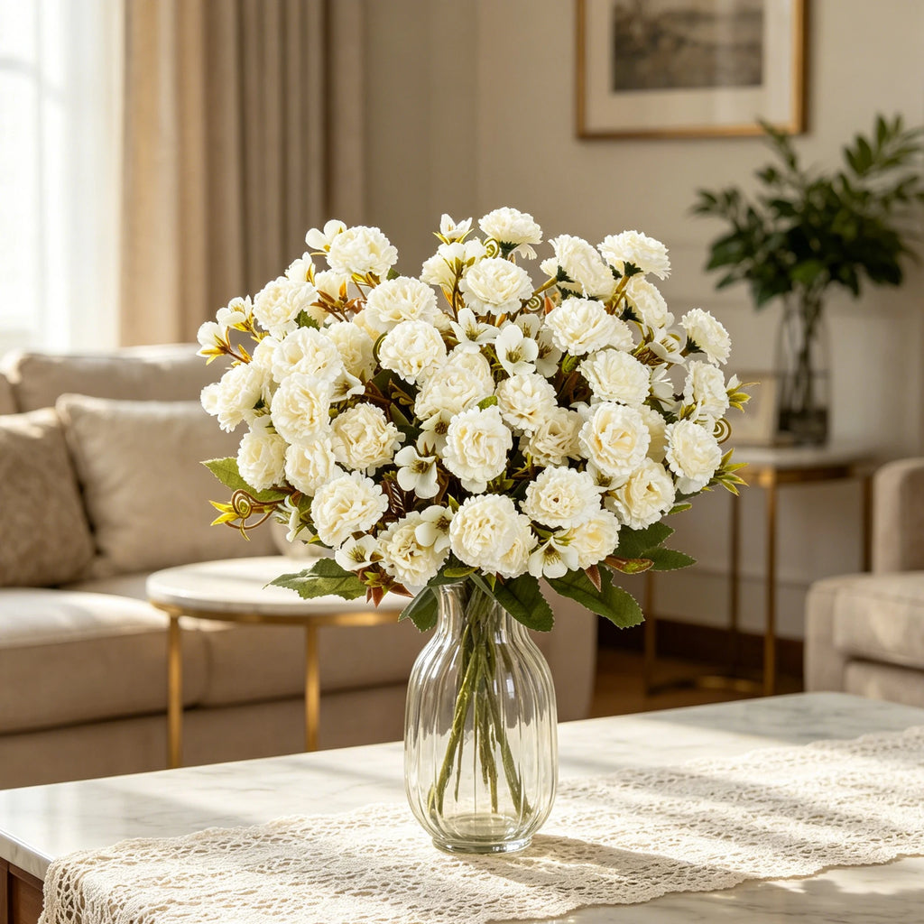 Artificial Silk Carnation Bouquet – Wedding & Home Décor Flowers Artificial Flower Bouquet Babs