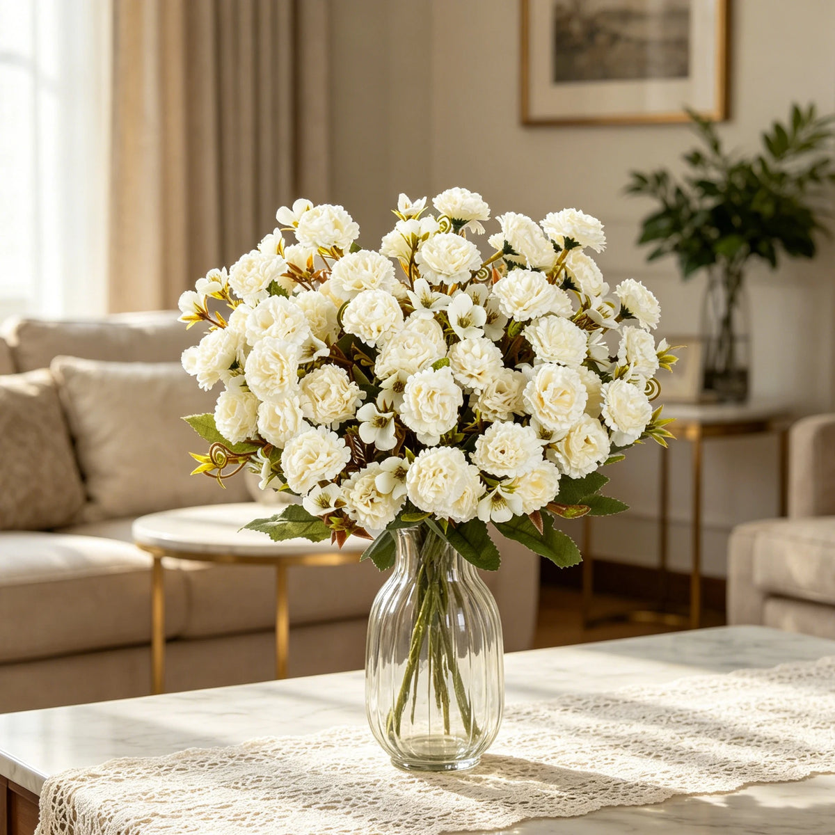 Artificial Silk Carnation Bouquet – Wedding & Home Décor Flowers Artificial Flower Bouquet Babs