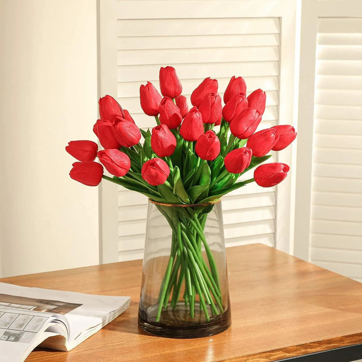 Artificial Tulip Bouquet – Realistic Latex Flowers for Home & Wedding Artificial Flower Bouquet Babs