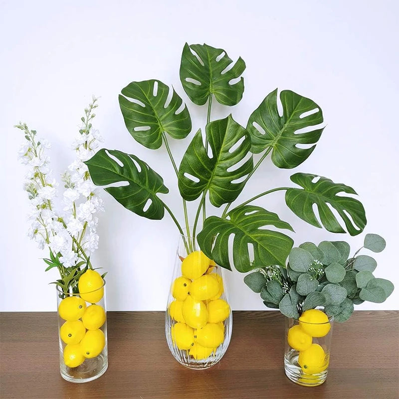 5-Piece Artificial Lemon Ornaments – Fake Fruit Home Decor Artificial Fruit Decor Babs