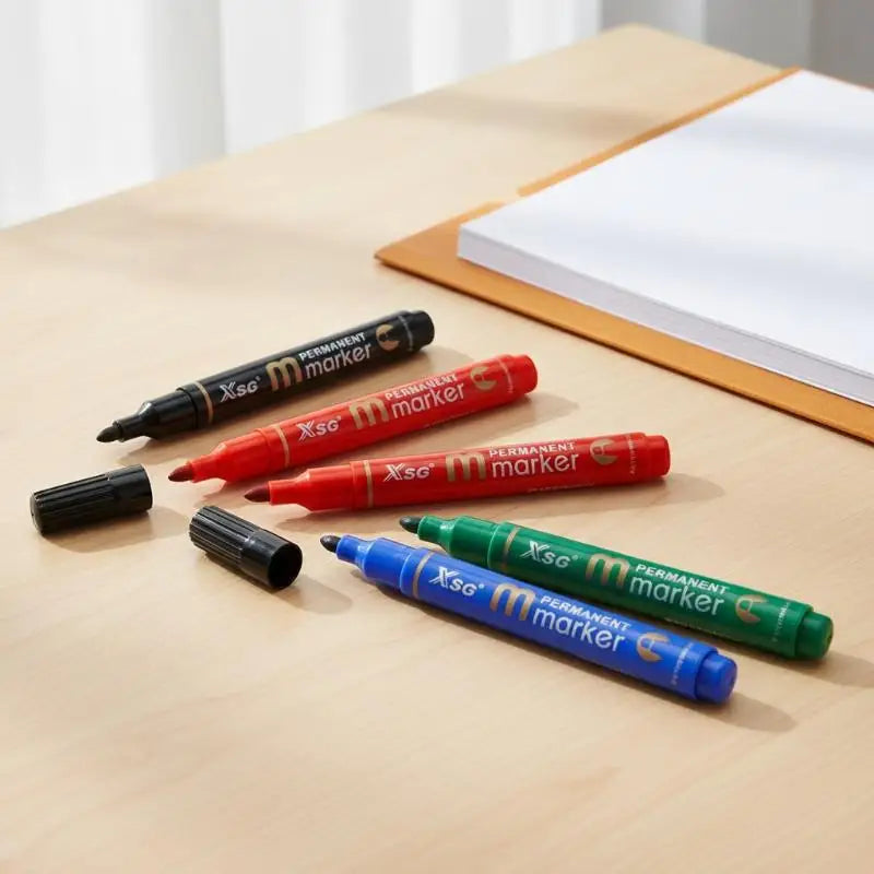 HUXUAN Permanent Markers – Waterproof Oil-Based Multi-Surface Ink Permanent Marker Babs