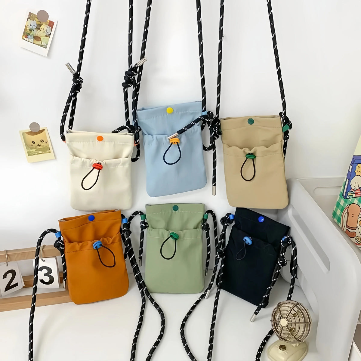 Nylon Crossbody Mini Bag Phone Wallet Multifunctional Shoulder Purse Crossbody Shoulder Bag Babs