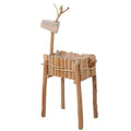 Log Deer Wooden Flower Pot – Modern Indoor Decorative Planter Decorative Wood Planter Babs Large