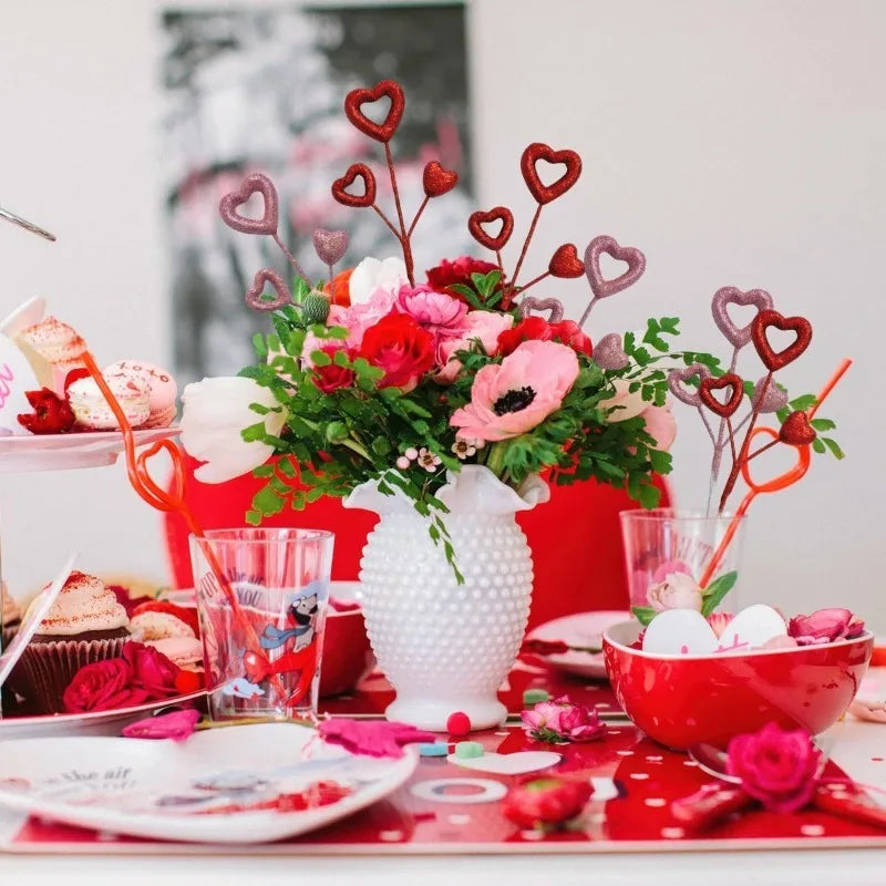 3Pcs Heart Artificial Branch Decorations – Wedding & Home Décor Artificial Branch Decor Babs