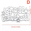 Happy Birthday Metal Cutting Die Stencil – DIY Card Making Metal Cutting Die Babs 1pc d