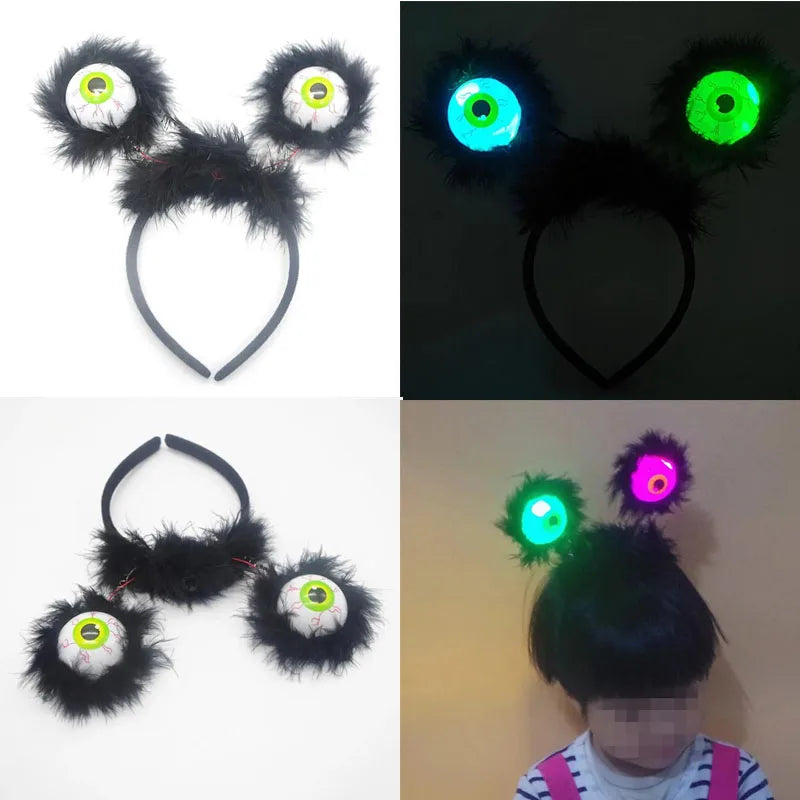 LED Alien Eyes Flashing Glow Headband – Halloween Party Costume LED Costume Headband Babs Default Title