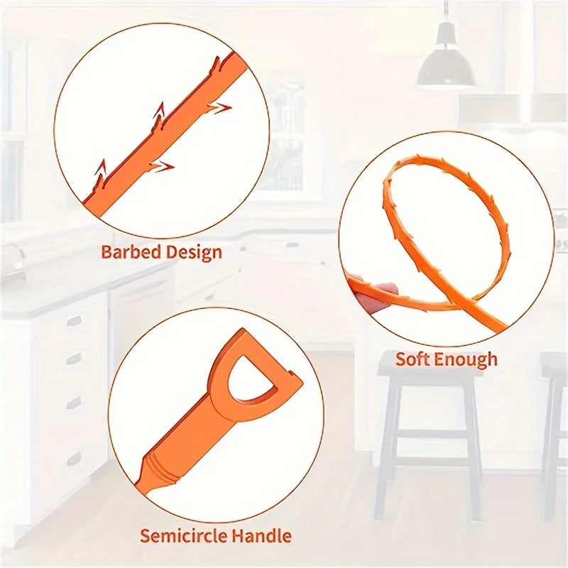5-Pack Drain Plug Remover Kit – Shower, Sink & Bathtub Cleaning Drain Cleaning Kit Babs