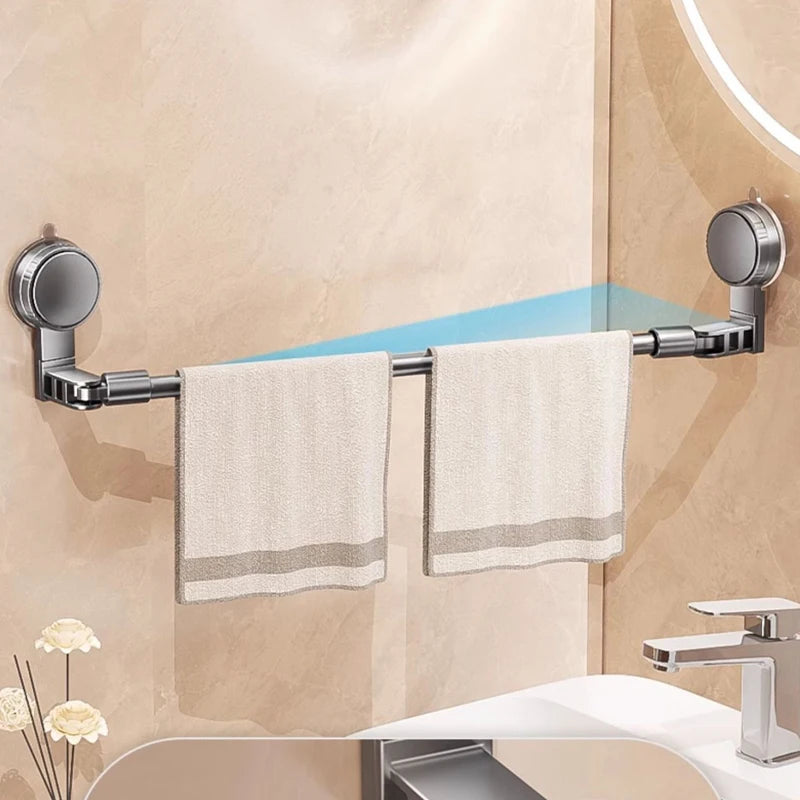 Retractable Suction Cup Towel Rack – No-Drill, 30–80cm Suction Towel Rack Babs