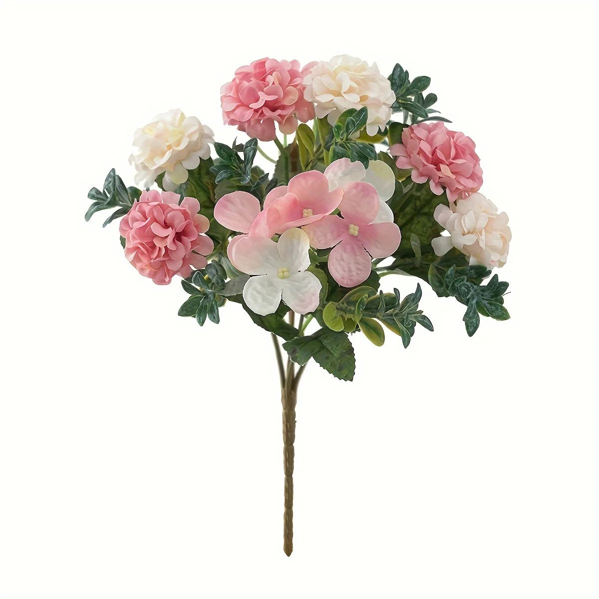 Silk Peony & Hydrangea Artificial Bouquet – Wedding & Home Décor Artificial Flower Bouquet Babs Pink 1 pc