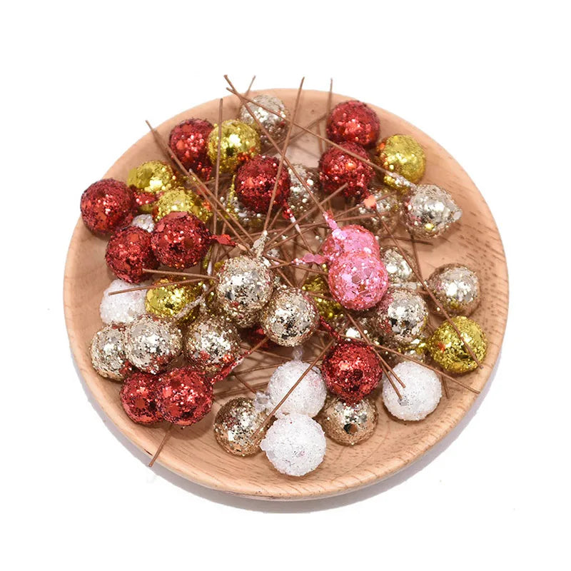 50Pcs Glitter Artificial Flower Stamens & Berries – DIY Decor Artificial Flower Stamens Babs