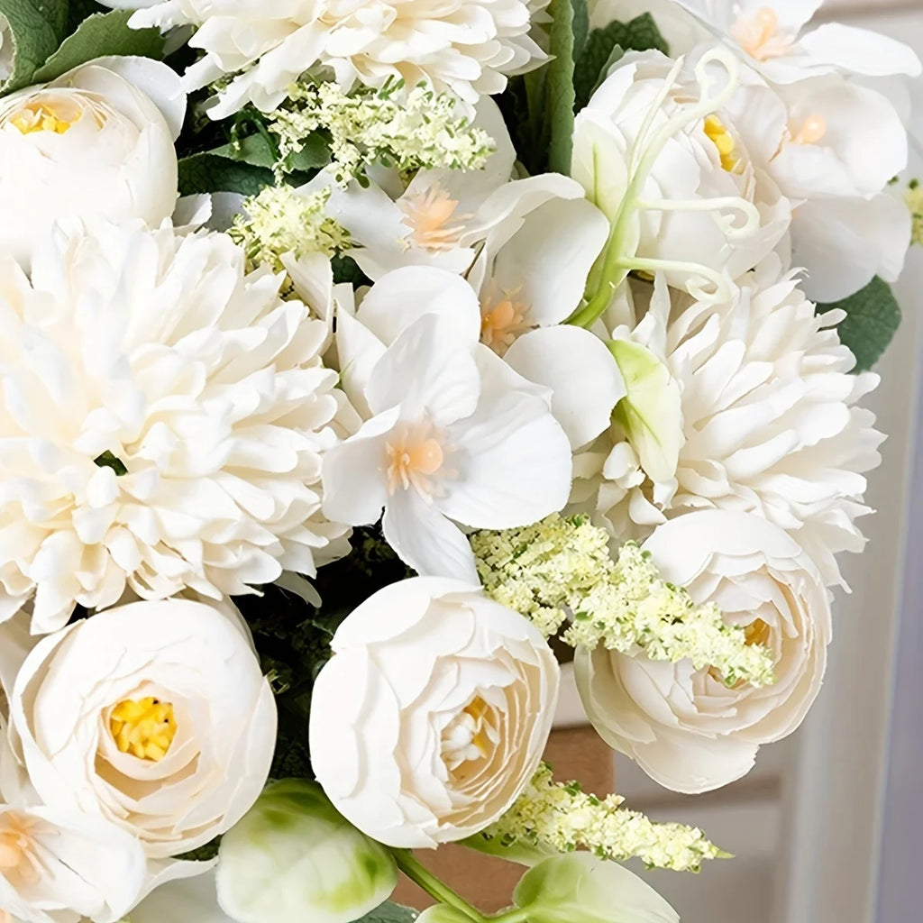Silk Artificial Hydrangea Rose Bouquet | Wedding & Home Decor Artificial Flower Bouquet Babs