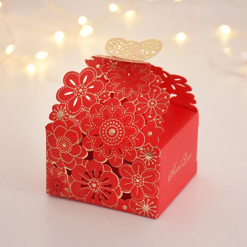 Pink Butterfly Candy Gift Boxes | Wedding & Party Favors 10/20Pcs Party Favor Box Babs Red 20pcs