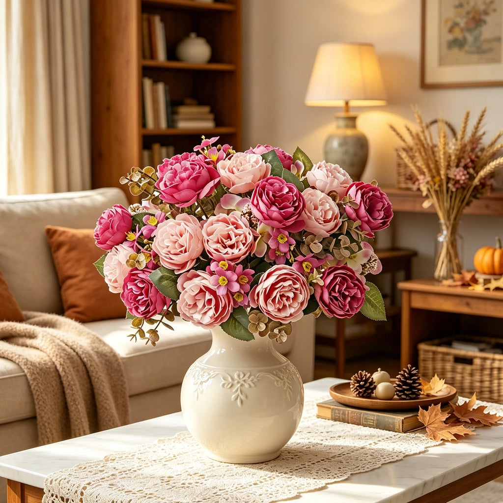 Silk Peony Artificial Flowers – Wedding, Home & DIY Decor Artificial Silk Flowers Babs