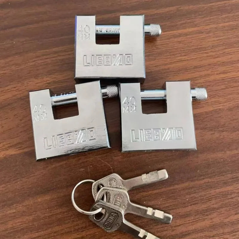 Anti-Rust 40mm Rectangular Padlock with 3 Keys – Iron Security Lock Security Padlock Babs