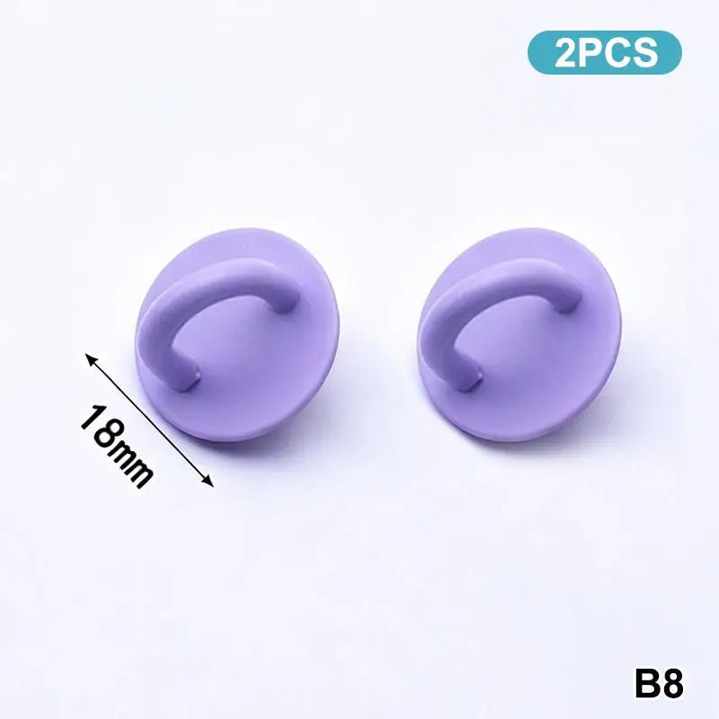 2pcs Adhesive Metal Phone Charm Holder & Keychain Hook