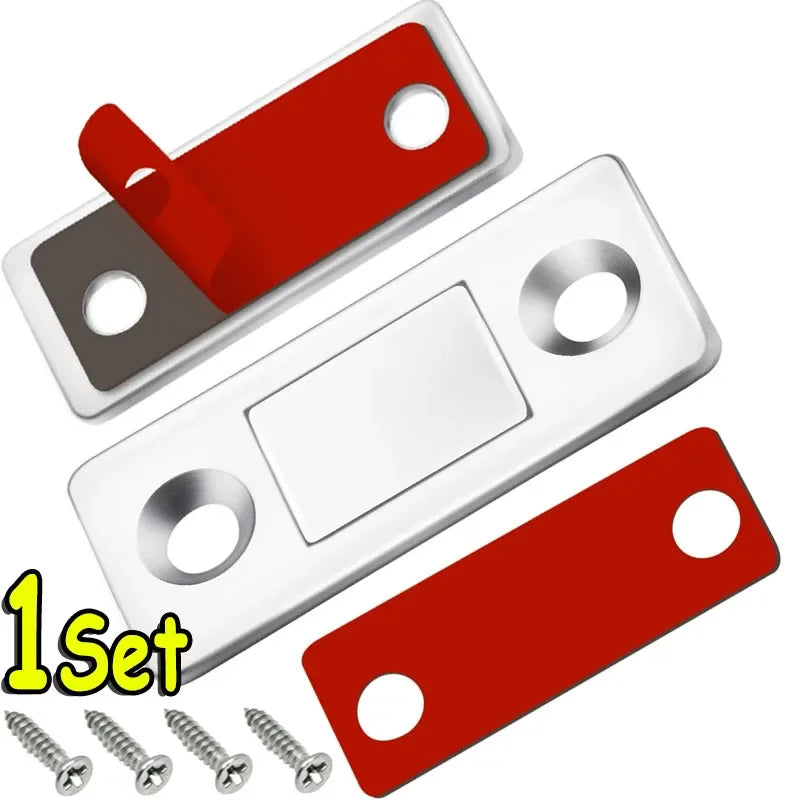 Ultra-Thin Cabinet Magnetic Catch – Adhesive Door & Drawer Magnet Cabinet Magnetic Catch Babs 1set