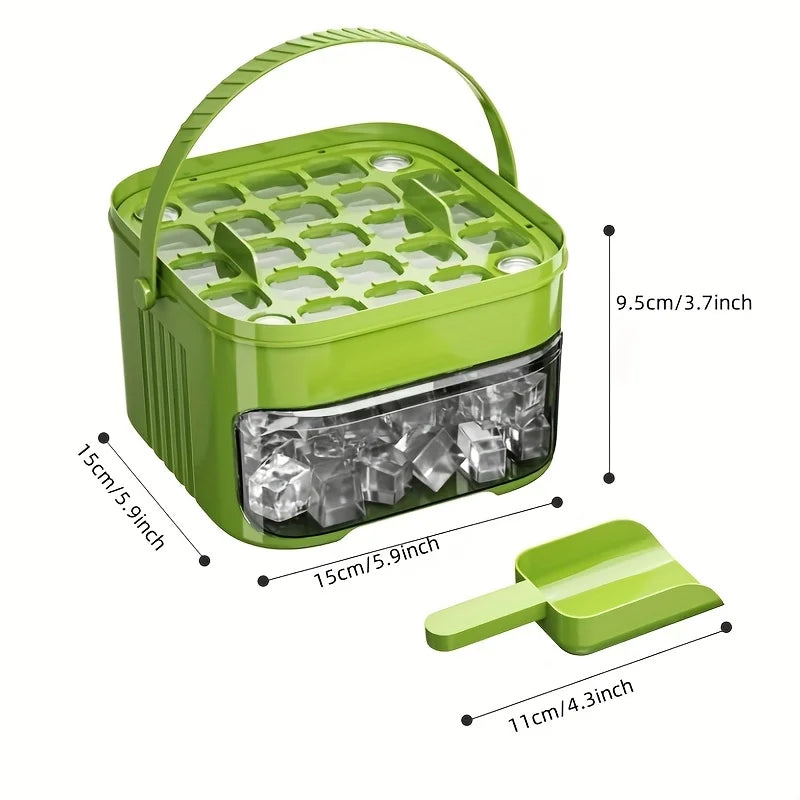 Ice Cube Trays with Lid & Bin – 2 Pack Easy Release Set Ice Cube Tray Set Babs