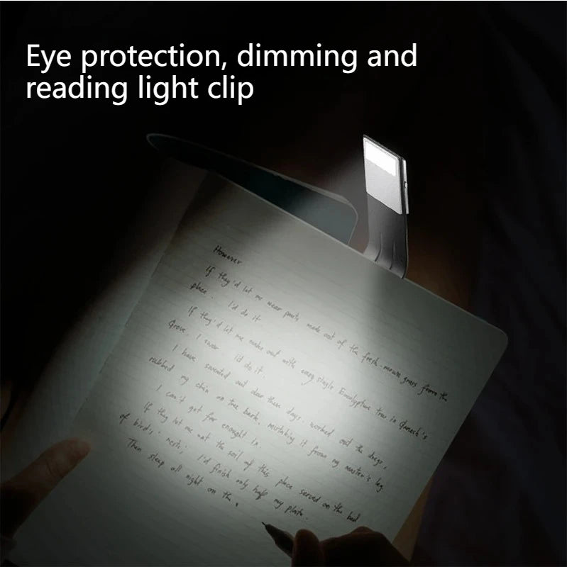 3-Color Dimming Book Light Clip – LED Eye-Friendly Reading Light LED Book Light Babs