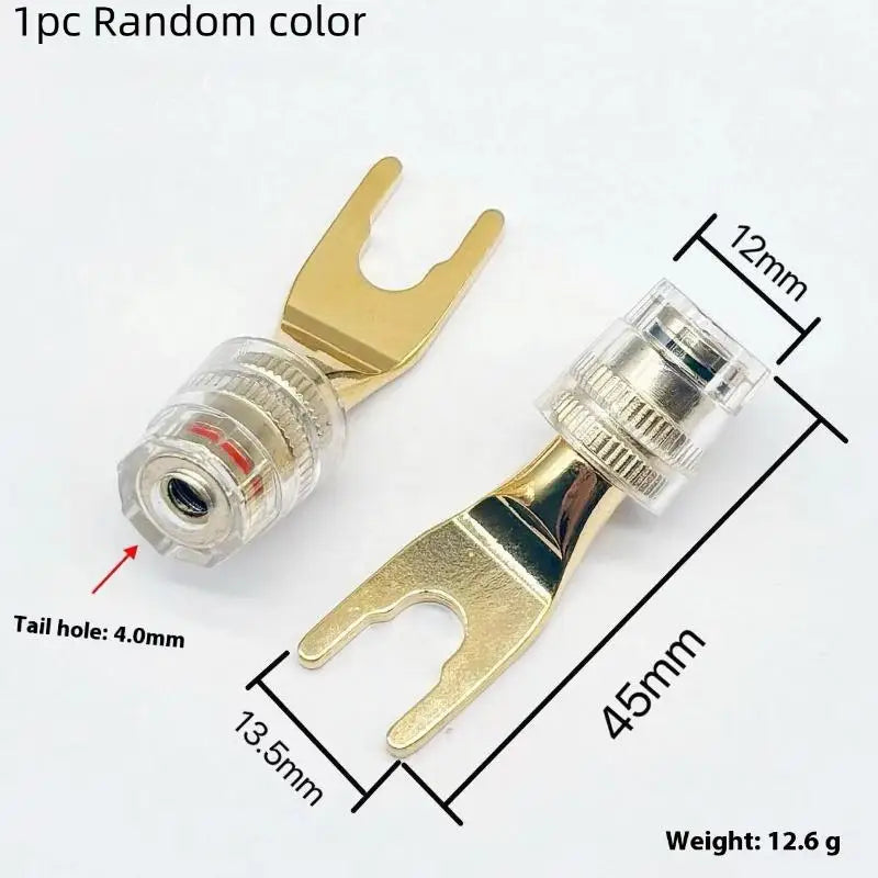 Banana Plug Binding Post Connector – Gold-Plated, 4mm, No Solder Audio Binding Post Babs A1