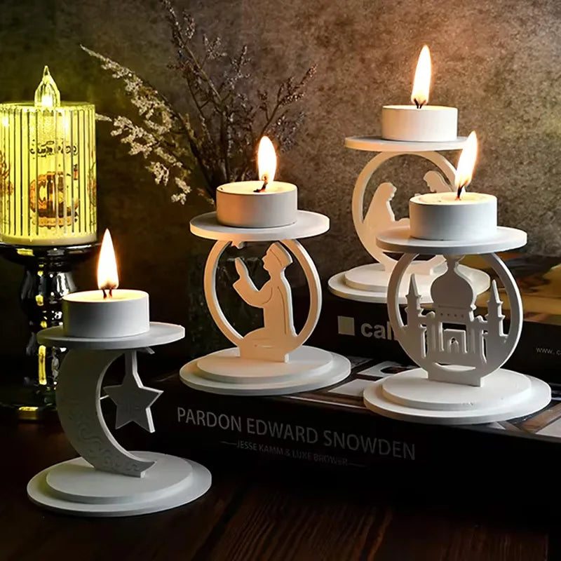 Ramadan Candle Holder Silicone Mold – Eid DIY Cement Gypsum Silicone Craft Mold Babs