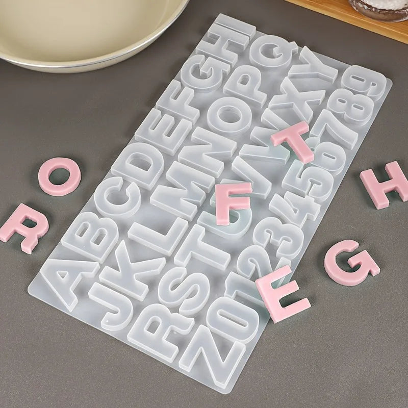 Alphabet & Number Silicone Resin Mold – DIY Jewelry Making Resin Craft Mold Babs
