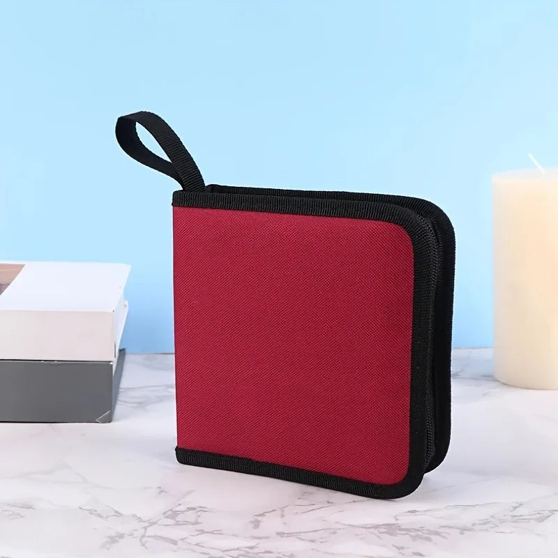 Zipper CD/DVD Storage Case – Holds 40 Discs | Portable Binder Disc Storage Case Babs