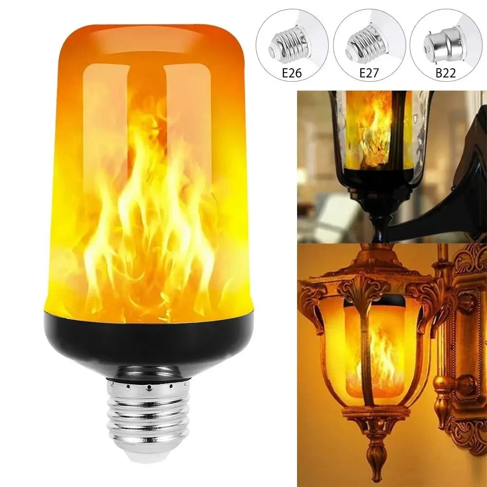 LED Flame Effect Light Bulb – 4 Modes, E26/E27/B22, 3-6W LED Flame Bulb Babs