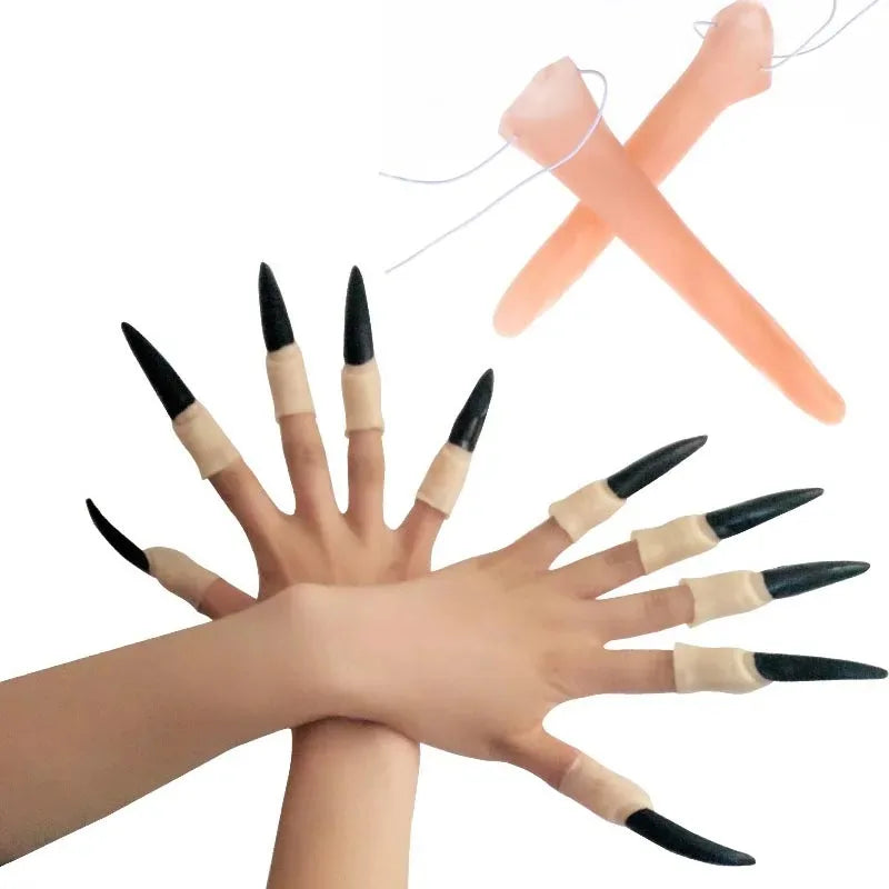 Halloween Witch Zombie Fake Nail Claws – Cosplay DIY Costume Halloween Nail Claws Babs