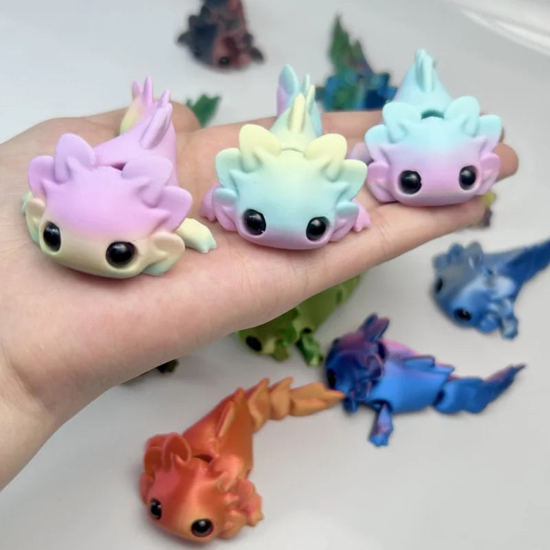 Mini Axolotl Figurine 6CM Movable Joint Toy Desktop Decor Collectible Figurine Babs