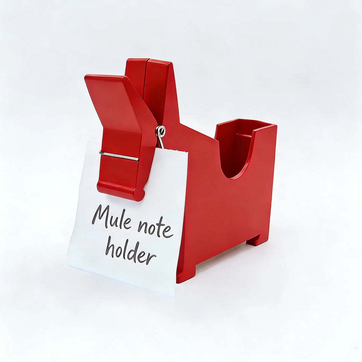Cute Plastic Memo Holder & Desk Organizer – PVC Storage Box Desk Organizer Babs Red