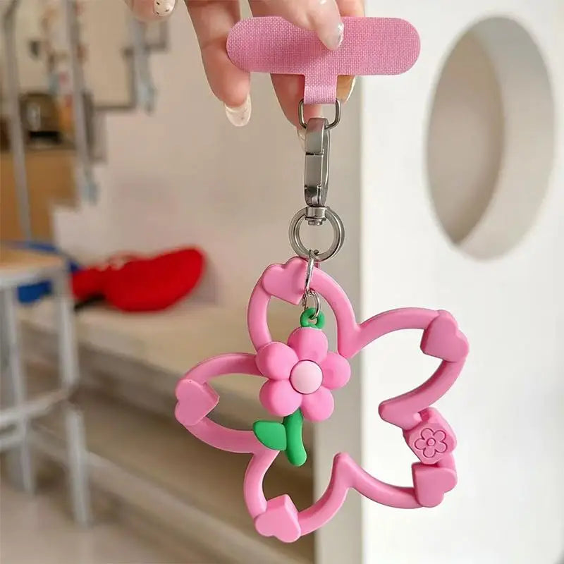 Silicone Cherry Blossom Phone Wrist Strap & Lanyard Charm Phone Wrist Strap Babs A2